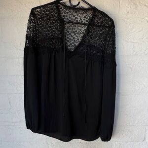 Nanette Lepore Small Elegant Black Lace Women's Top